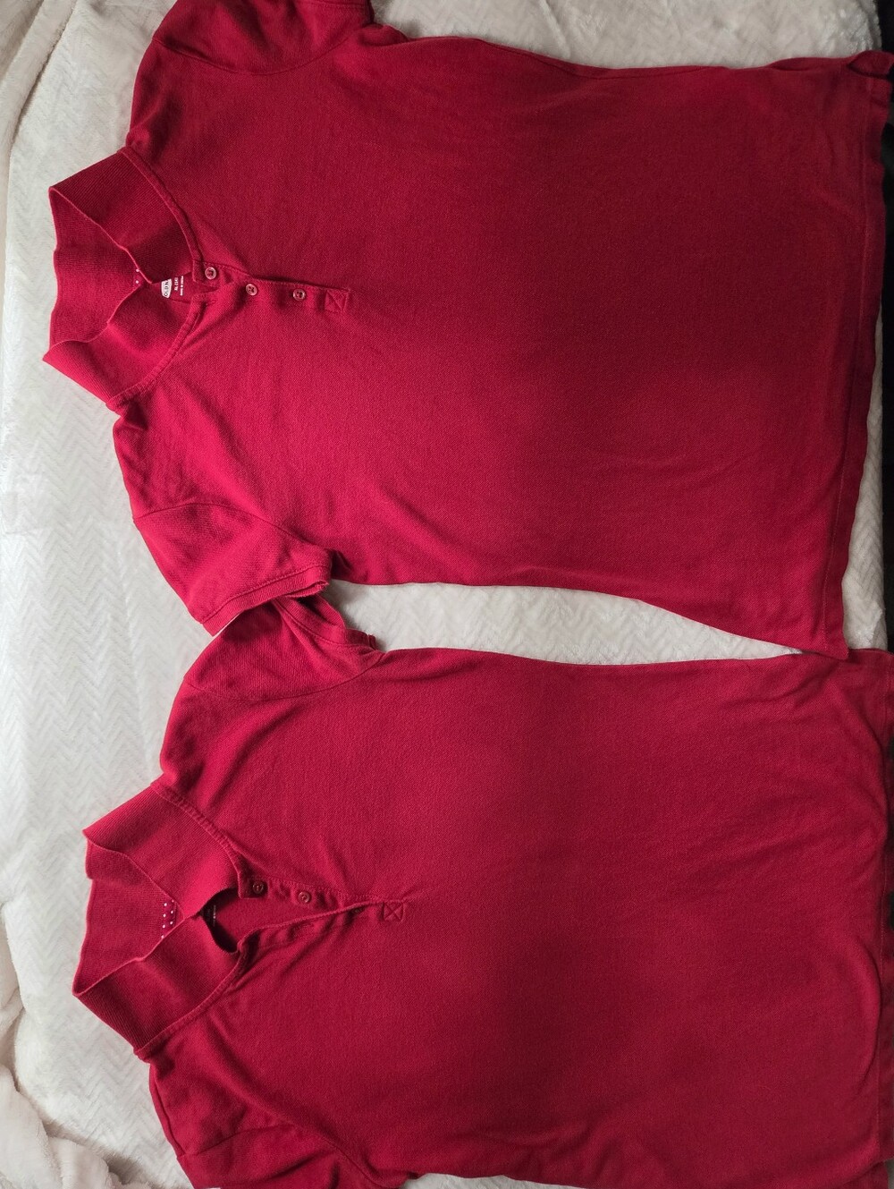 Girl's Red Polos Bundle Of 2 Shirts Size XL 14 - Old Navy School Uniform 2pk